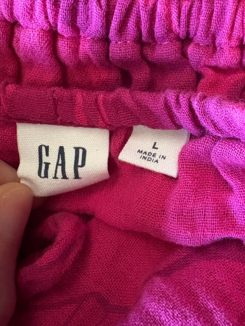 GAP Hot Pink Cotton Sundress- Floral Print- Size Large - Picture 12 of 12